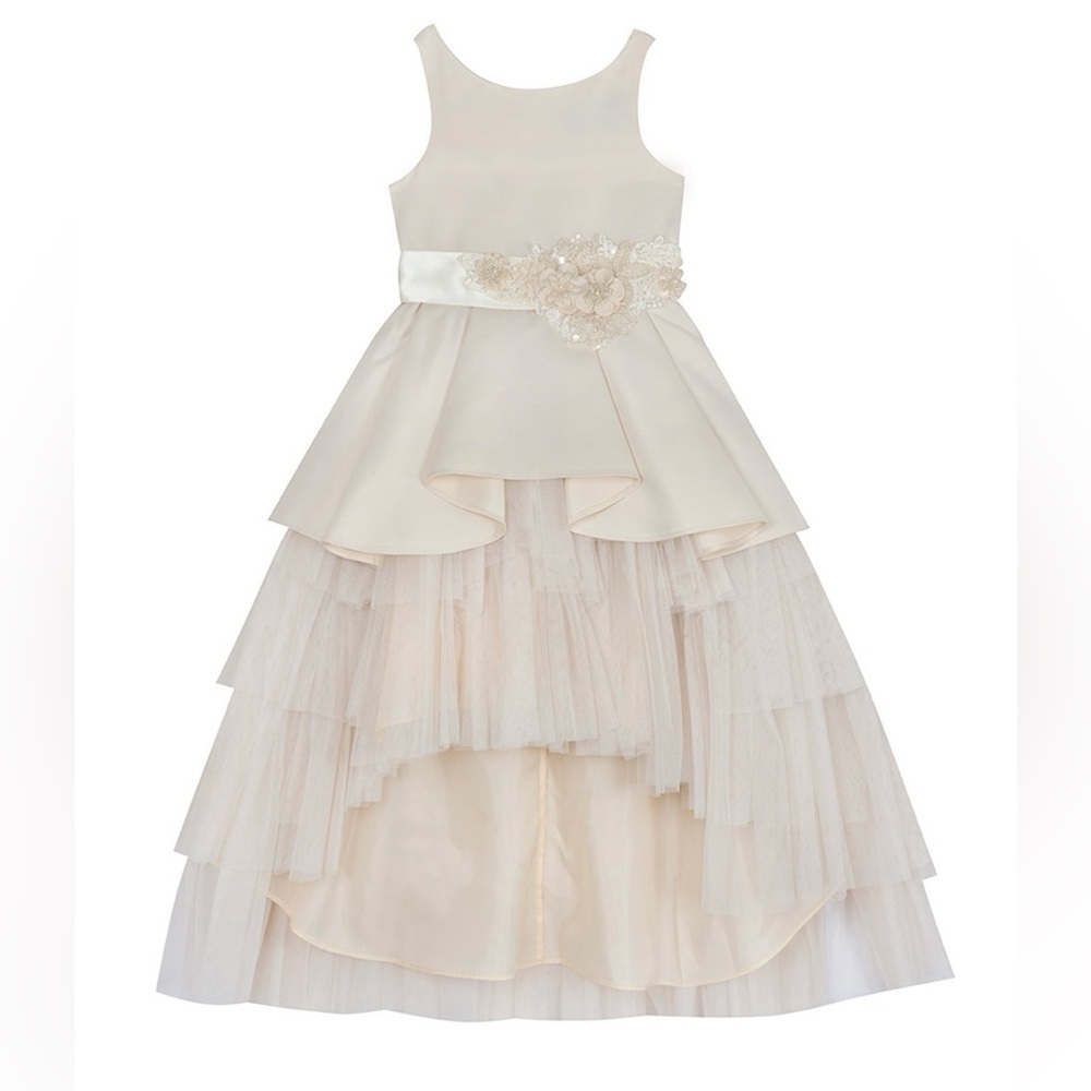Elegant Cream Layered Dress